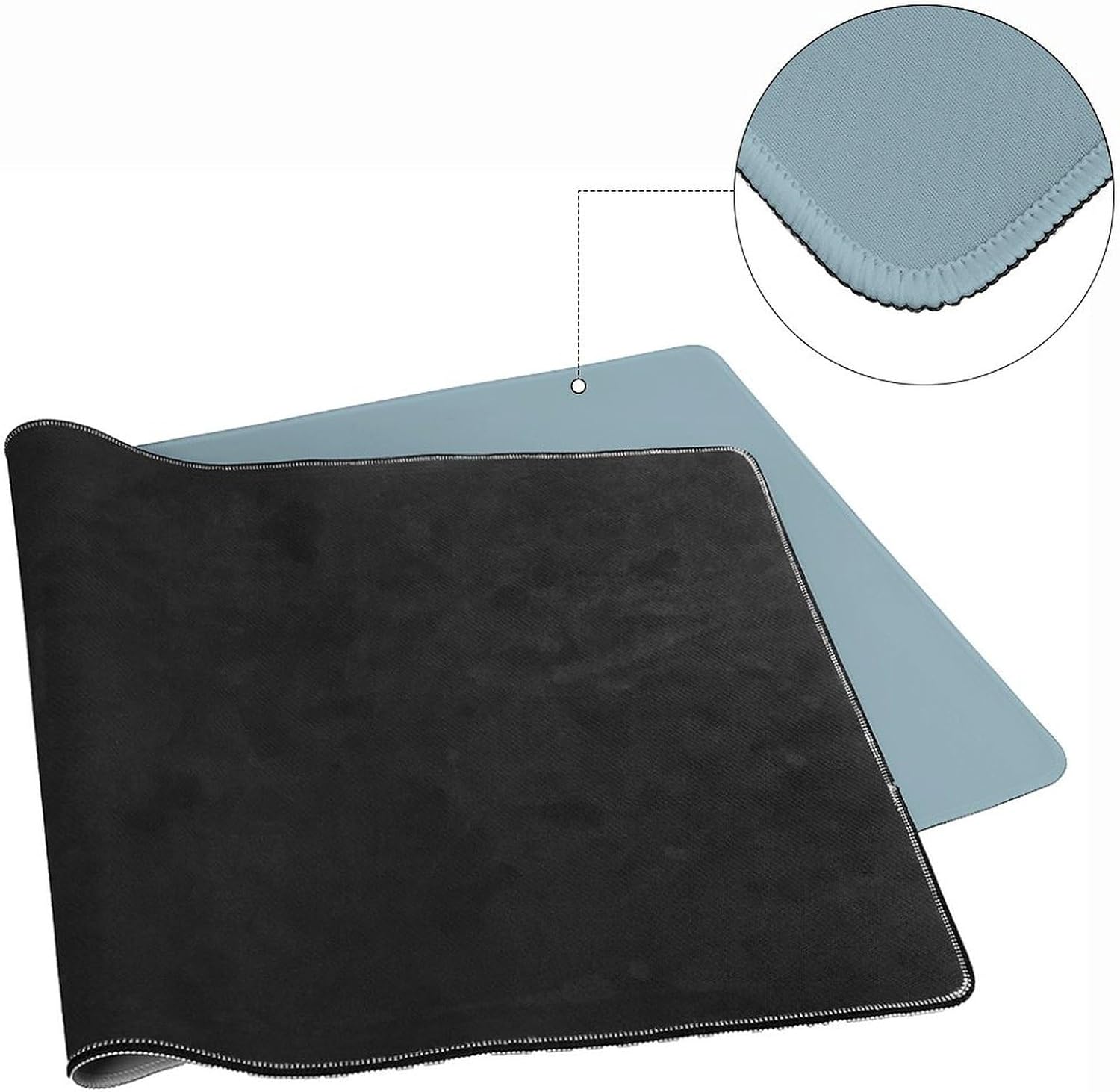 Large Mouse Pads, Simple Blue Color Desk Mat Gaming Mousepad Non Slip Rubber Mouse Mat for Desk Keyboard, Wireless Mouse, Office Computer 16" x 36"