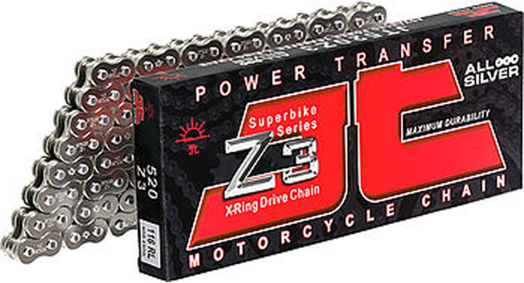 JT Chain JTC525Z3116RL (525 Series) Black Steel 116 Link Super Heavy Duty X-Ring Chain with Connecting Link