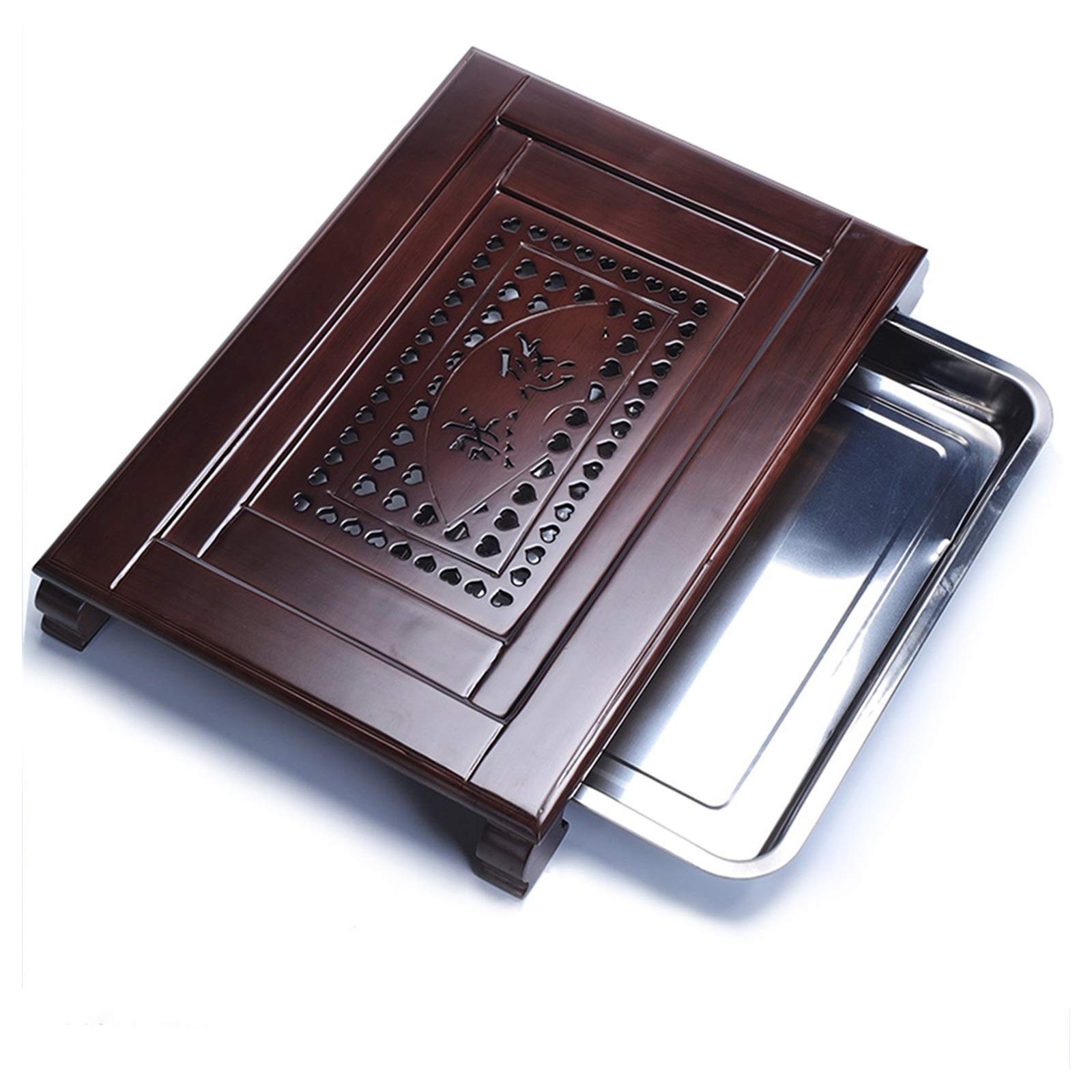 DFGHNBVC Simple Tea Tray, Reservoir Drainage Tea Set, Gongfu Tea Table Serving Tray, Tea Table Tea Box Serving Trays,For Tea Set,Best Gift,D