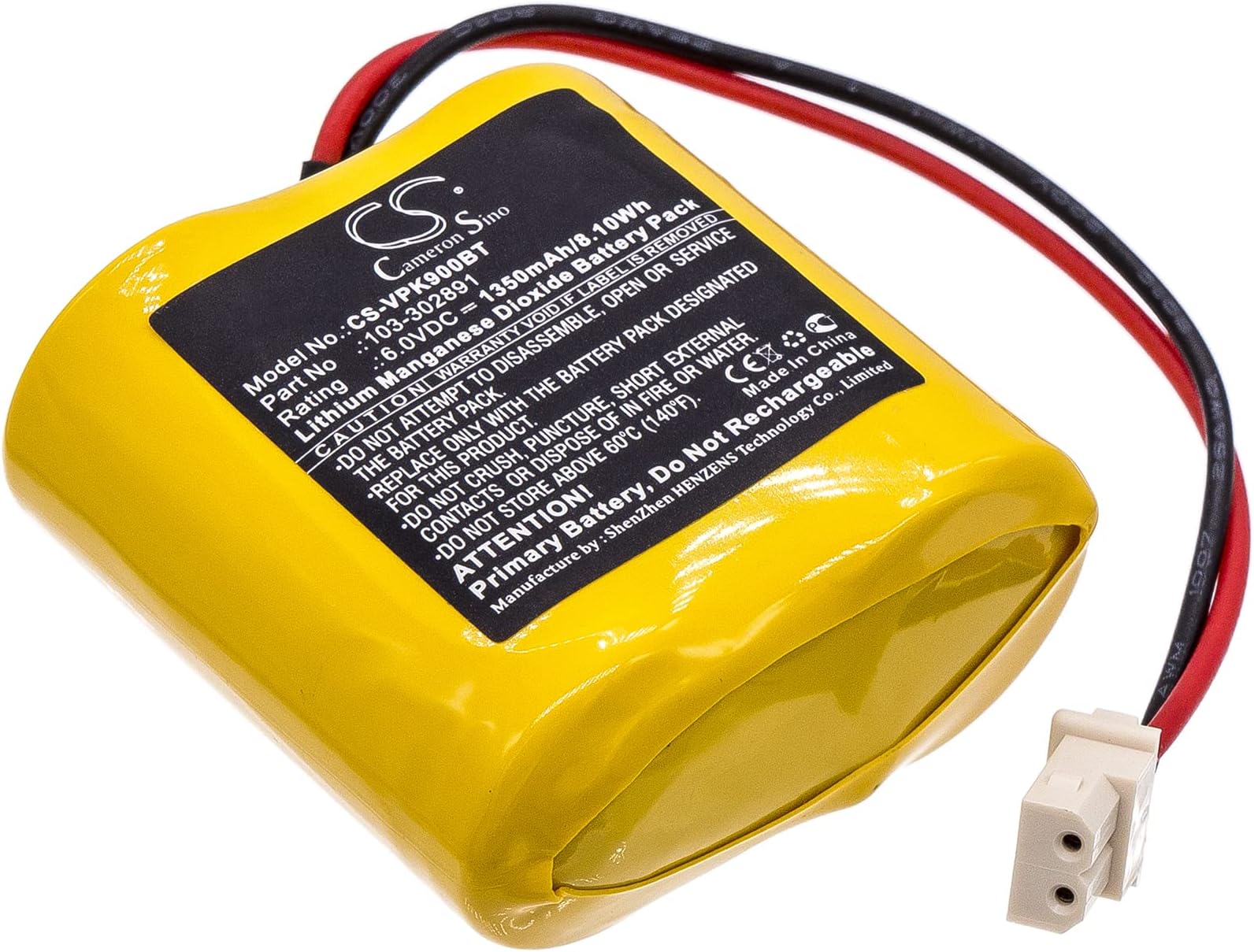 Tingen 1350mAh Battery Replacement for Visonic Next CAM K9 PG2 Wide Angle GP2CR123A EVE2CR17450-C 103-302915 103-302891 OSA363 (6.0V)