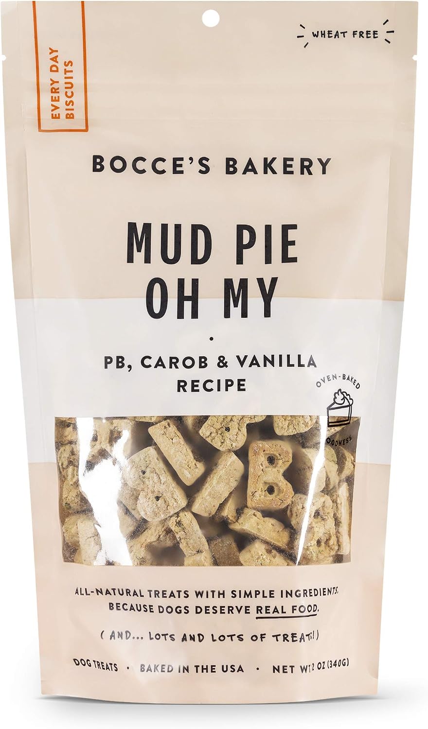 Bocce's Bakery All-Natural, Everyday Dog Treats, Wheat-Free, Limited-Ingredient Biscuits Made in The USA, 12 oz (Say Moo, Sunday Roast,…