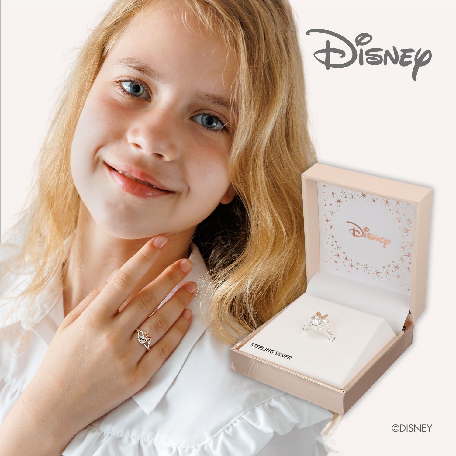 Disney Anello per Bambine con Minnie Mouse en Argento, Plata de ley