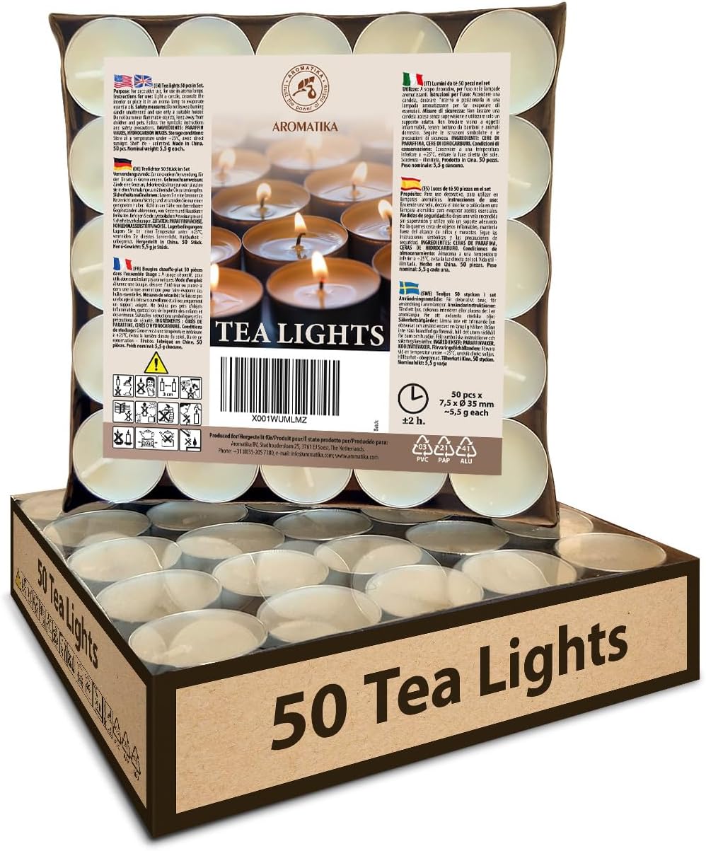 Bougies Chauffe-plat Lot De 100 - Sans Parfum, Lumière Chaude Pour Décoration Et Ambiance