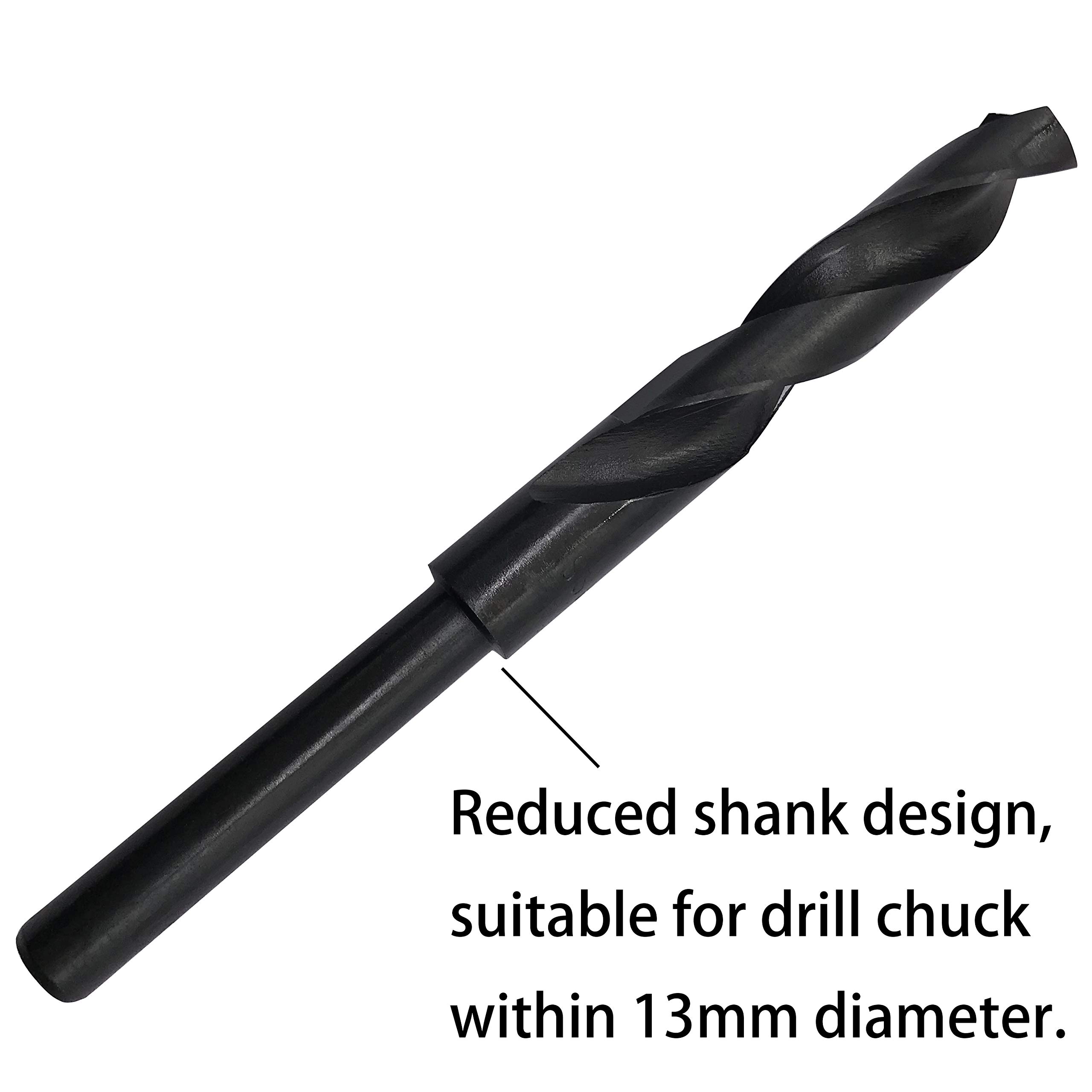 Foret Hélicoïdal HSS NIZUUONE - Diamètre 17 Mm, Tige 1/2 Pouce - Pour Métal, Bois - Acier 9341, Pointe 135°, Angle Spirale 38°
