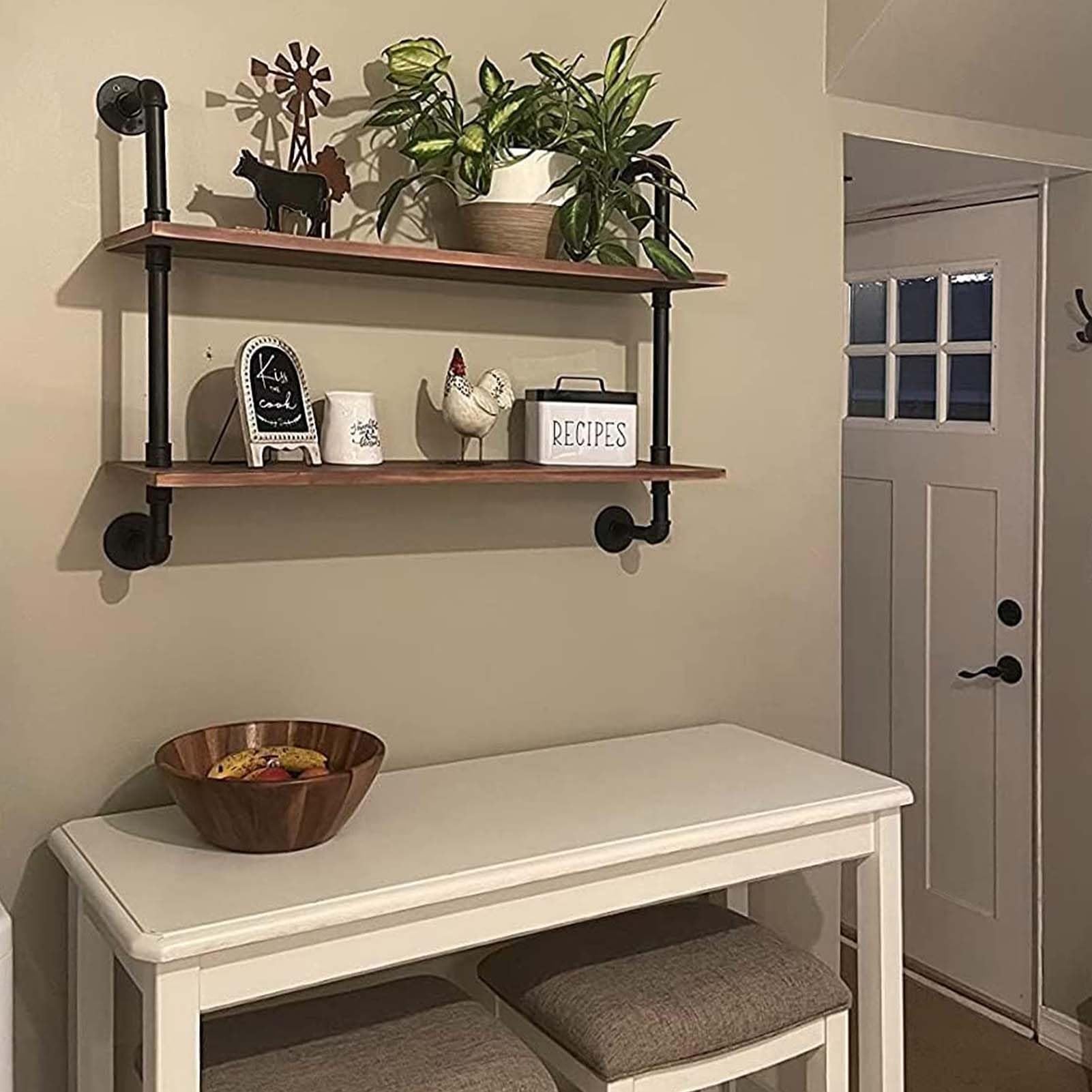 Support mural flottant pour pots de fleurs, étagère de rangement industrielle de 120 cm pour salon