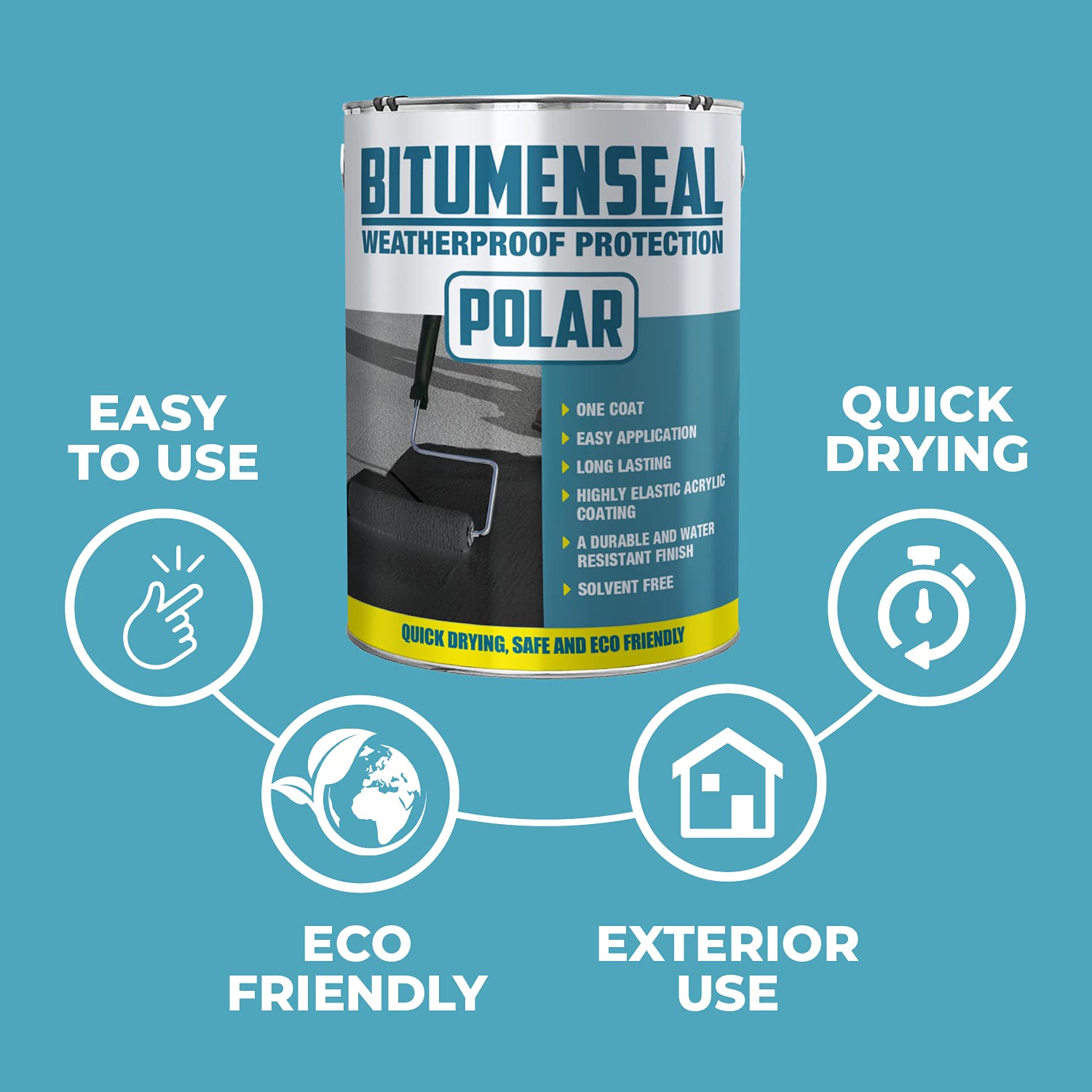 Polar Premium Bitumen Seal White Waterproof Bitumen Paint & Roof