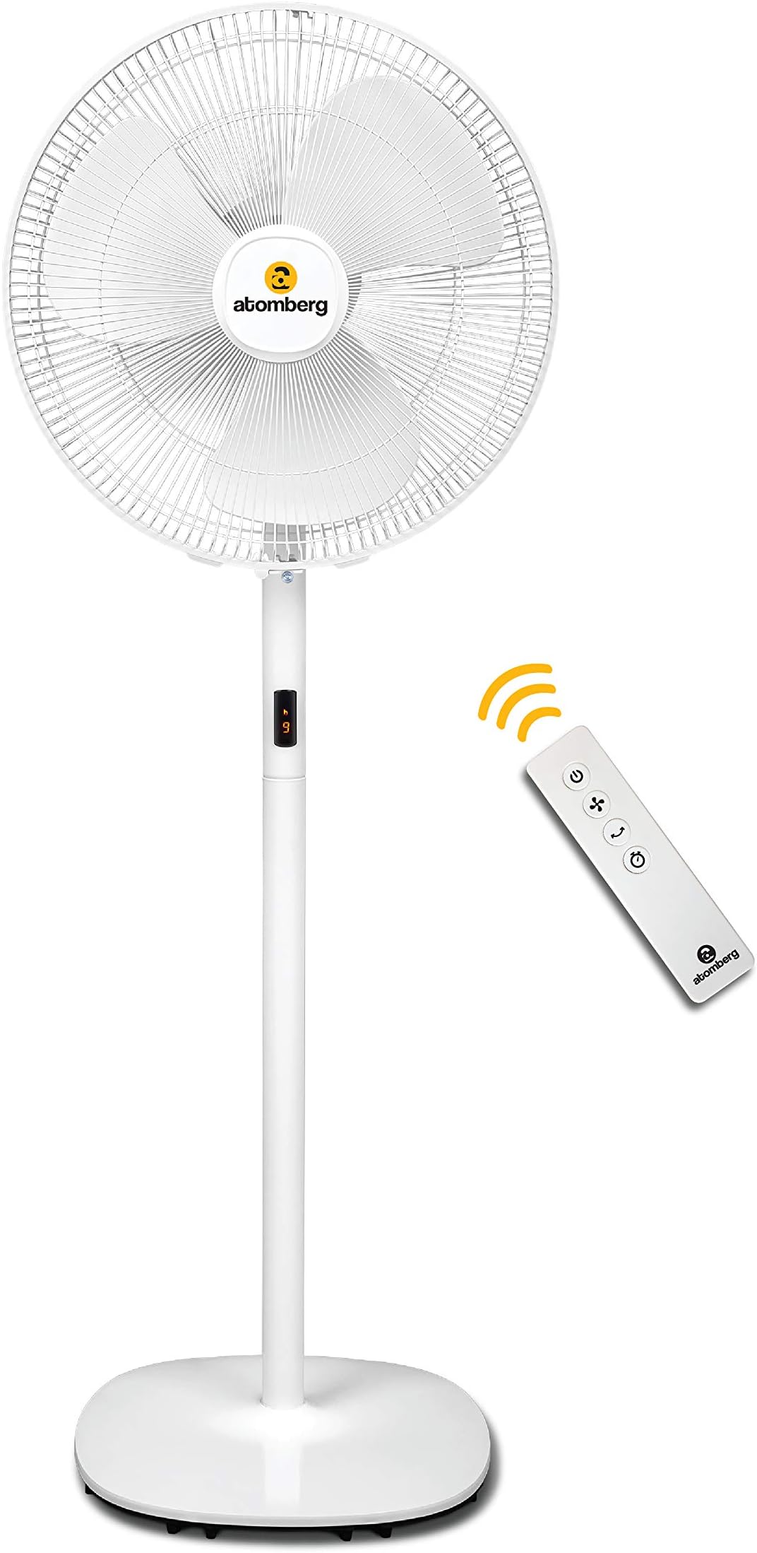 atomberg Efficio+ 400mm Pedestal Swing Fan | High Speed BLDC Motor with Remote Control (White)