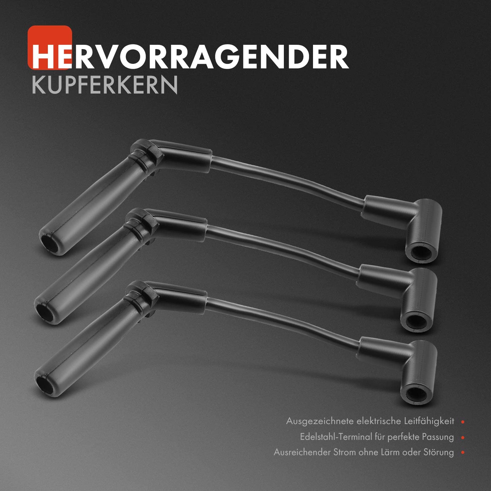 Frankberg 3x Ignition Cable Compatible with Matiz M200 M250 2005  