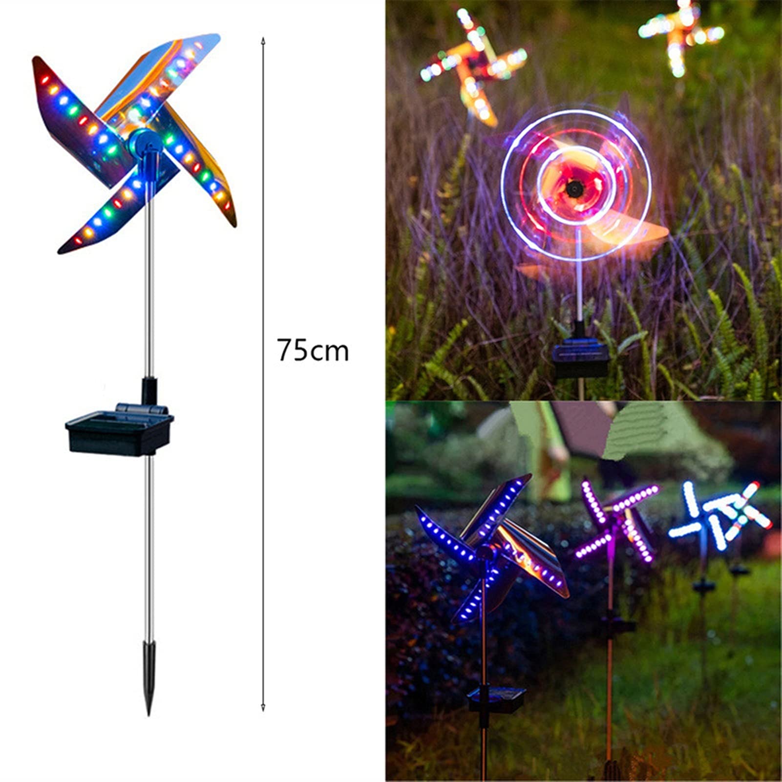 32LED Strahler Garten Weg Landschaft Licht Solar Boden Licht Außen Dekoration Windmühle wasserdichte Nacht Licht Lampen