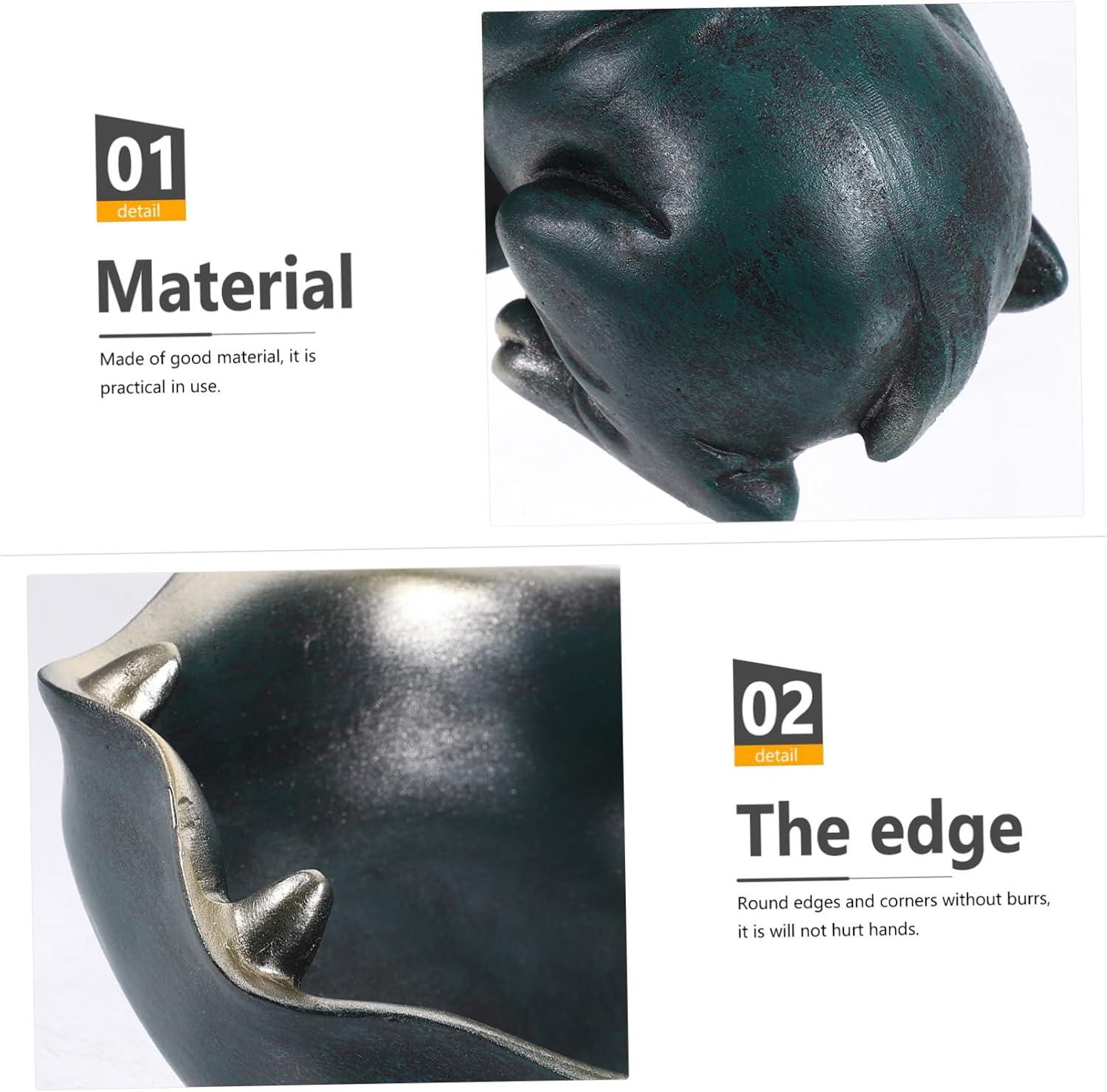 Gatuida Storage Holder Decorative Tray for Small Items Unique Desktop Sculpture for Home Office