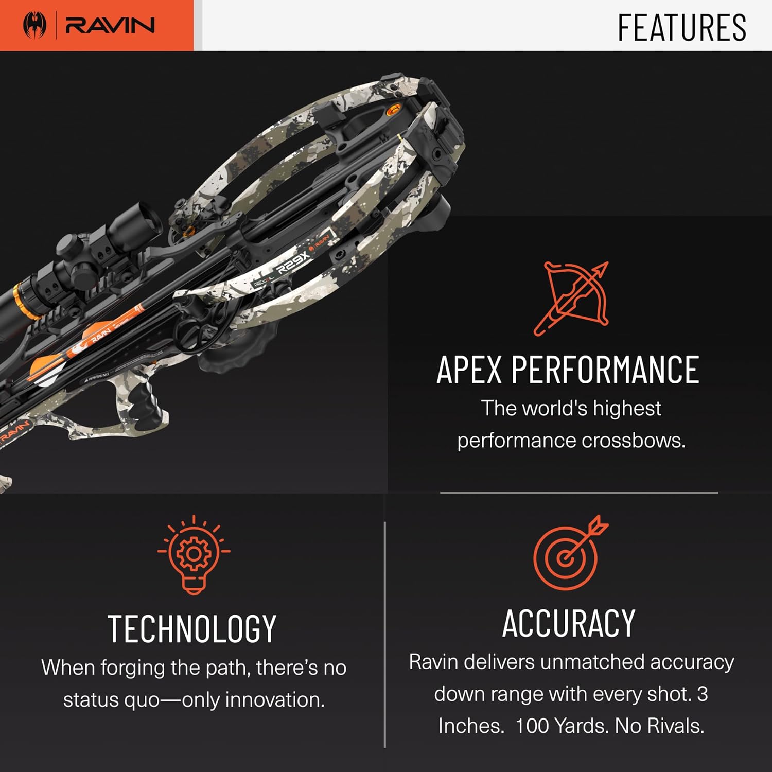 RAVIN R29X Crossbow Package - High-Performance Compact Bow, 450 FPS Power, and Illuminated Scope - Ideal for Hunting & Archery