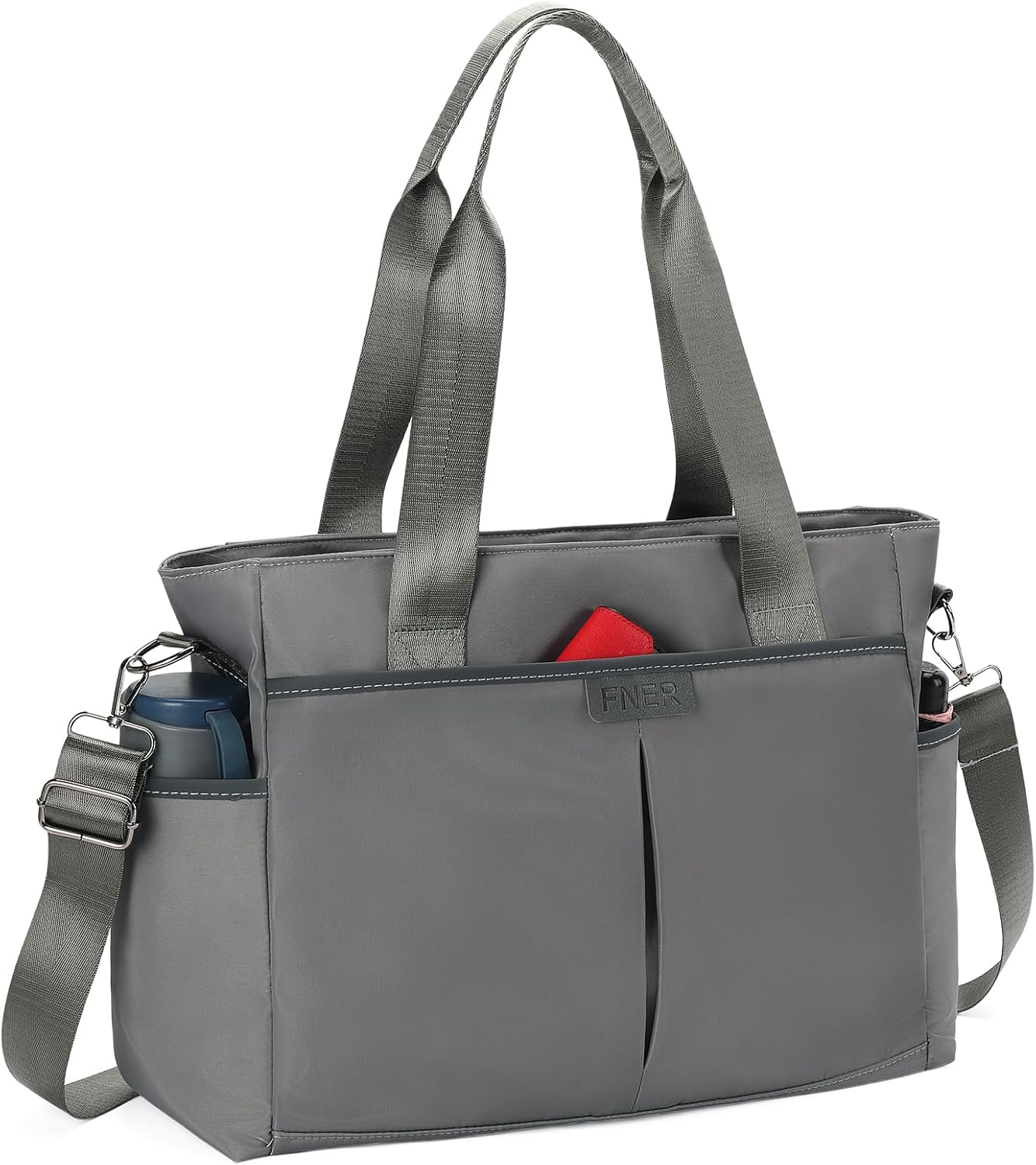 AMXNX Tote Bag for Women with Zipper Travel Large Crossbody Shoulder Bag Handbag Water-resistant Nylon with Multi Pockets