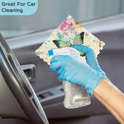 Miniatura 7 de SUABO Paños de cocina de acuarela con mariposas, paquete de 6 paños de cocina de secado rápido, toallas de limpieza absorbentes para cocina y baño