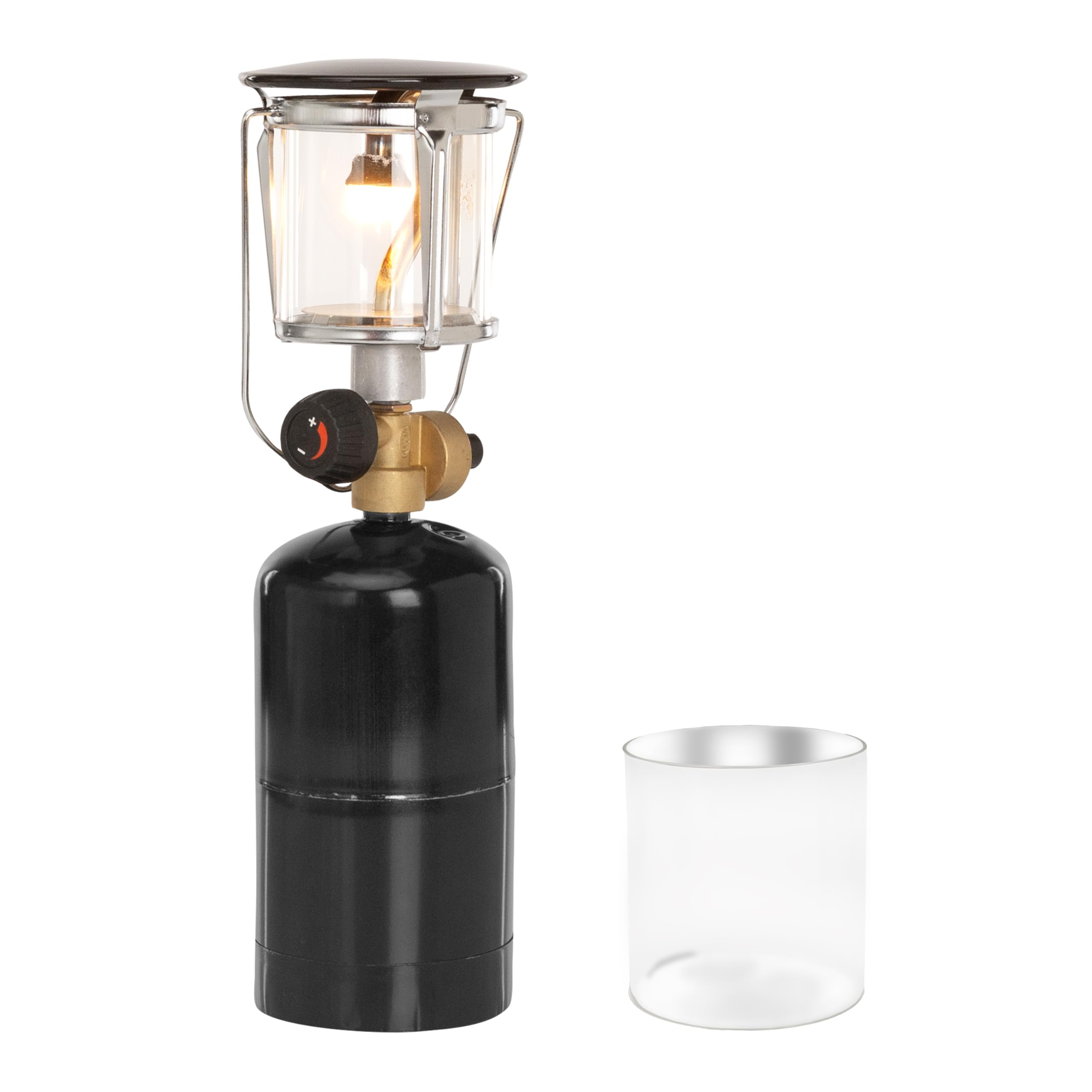 Stansport Propane Mantel Lantern – Outdoor Light with Adjustable Brightness, Carry Handle, Ventilated Hood, High-Output, Portable, for Emergency, Backpacking, Camping – Mantels Included