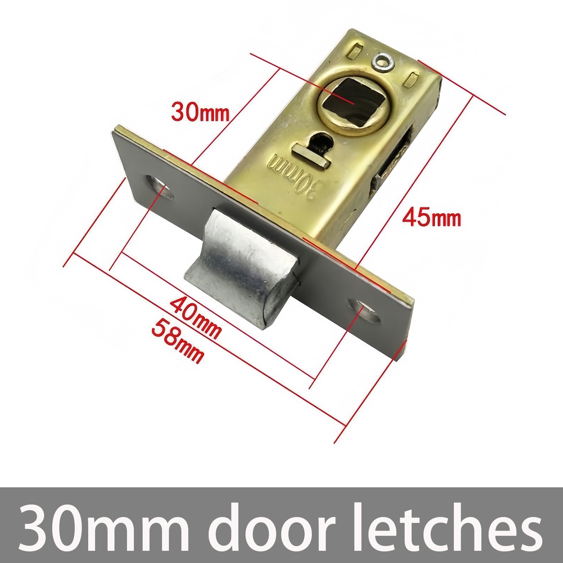 LEPEVNEY Flat Tubular Mortice Letch 30mm Stainless Steel Internal Door Latch Sprung Lever Door Handles 2PCS - Image 3