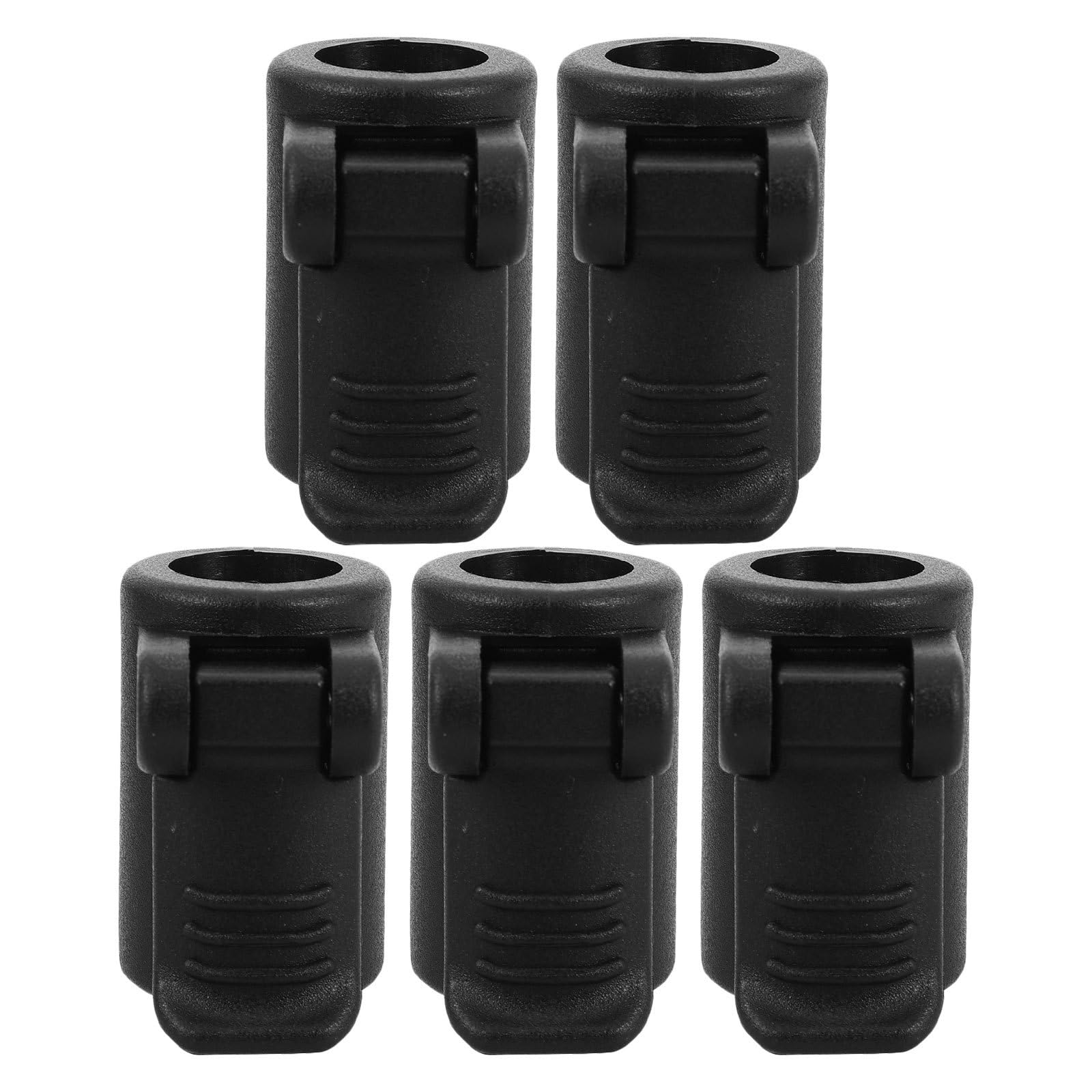 WRITWAA 5pcs Tent Pole Adjuster Clamp - 16-19mm Heavy Duty Plastic Awning Pole Connector - Secure Flip Lock Grip for Telescoping Rods - Canopy Frame Replacement Parts