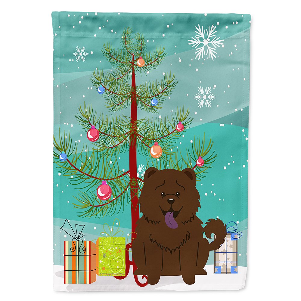 Drapeau de maison Chow Chow Chocolat de Noël grand format en toile haute qualité