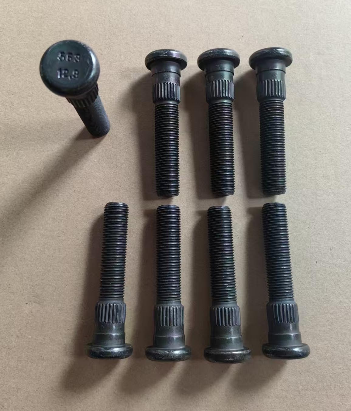 8pcs 9/16-18 Serrated Wheel Stud Bolts 610-563 3.0 in. UHL Replacement for 1977-1986 Chevrolet K30 Pickup, GMC K35 K3500 & V3500 1987-1991