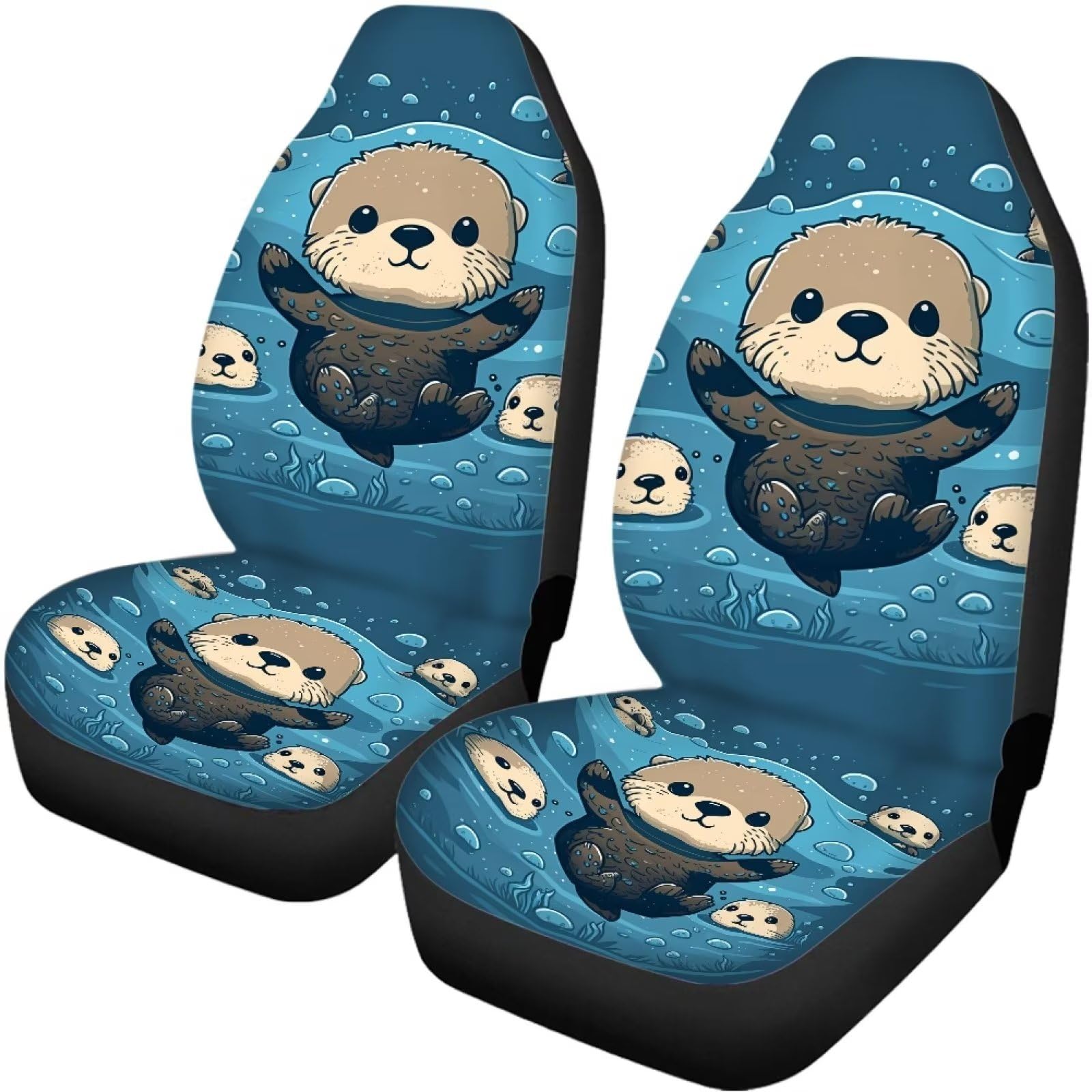 Showudesigns Universal Car Seat Cover Full Set Flower Bee Print Front Seat Covers 2 pc Protector Car Mat Covers, Fit Most Vehicle, Cars, Sedan, Truck, SUV, Van Yellow — view 26