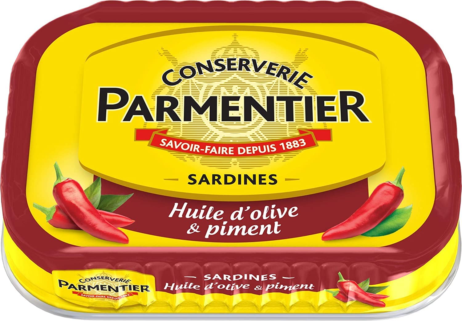 Parmentier Sardines Huile d'Olive Piment 1/6 135 g