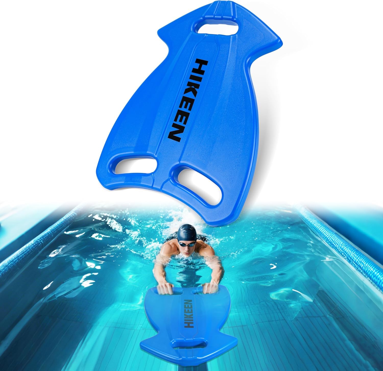 Hikeen Kickboard per Nuoto, Ampio e ad Alta Galleggiabilità, Ideale per Adulti di Ogni Livello, Tavoletta in HDPE Resistente per Allenamenti in Piscina e Acque Libere