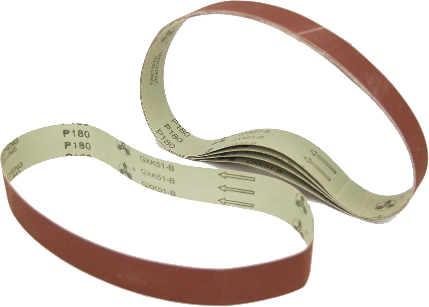 NEW #180 Grit Sandpaper Aluminum Oxide Sanding Belt for BBS-40A Polisher Grinder 5 Pack - Brand New - BLUEROCK Tools