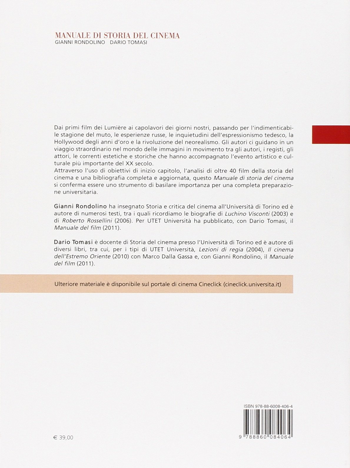 Manuale di storia del cinema (Collana di cinema)