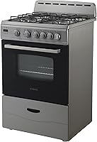 Vista 4 de AVANTI GR2416CSS cocina a gas con hornillas selladas, 24", color negro