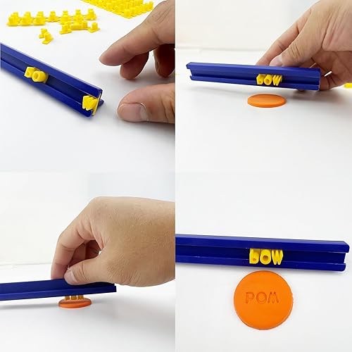Miniatura 5 de Sellos de plástico del alfabeto para arcilla, letras del alfabeto pequeño, kit de sellos de cerámica, accesorios para manualidades, sellos de letras