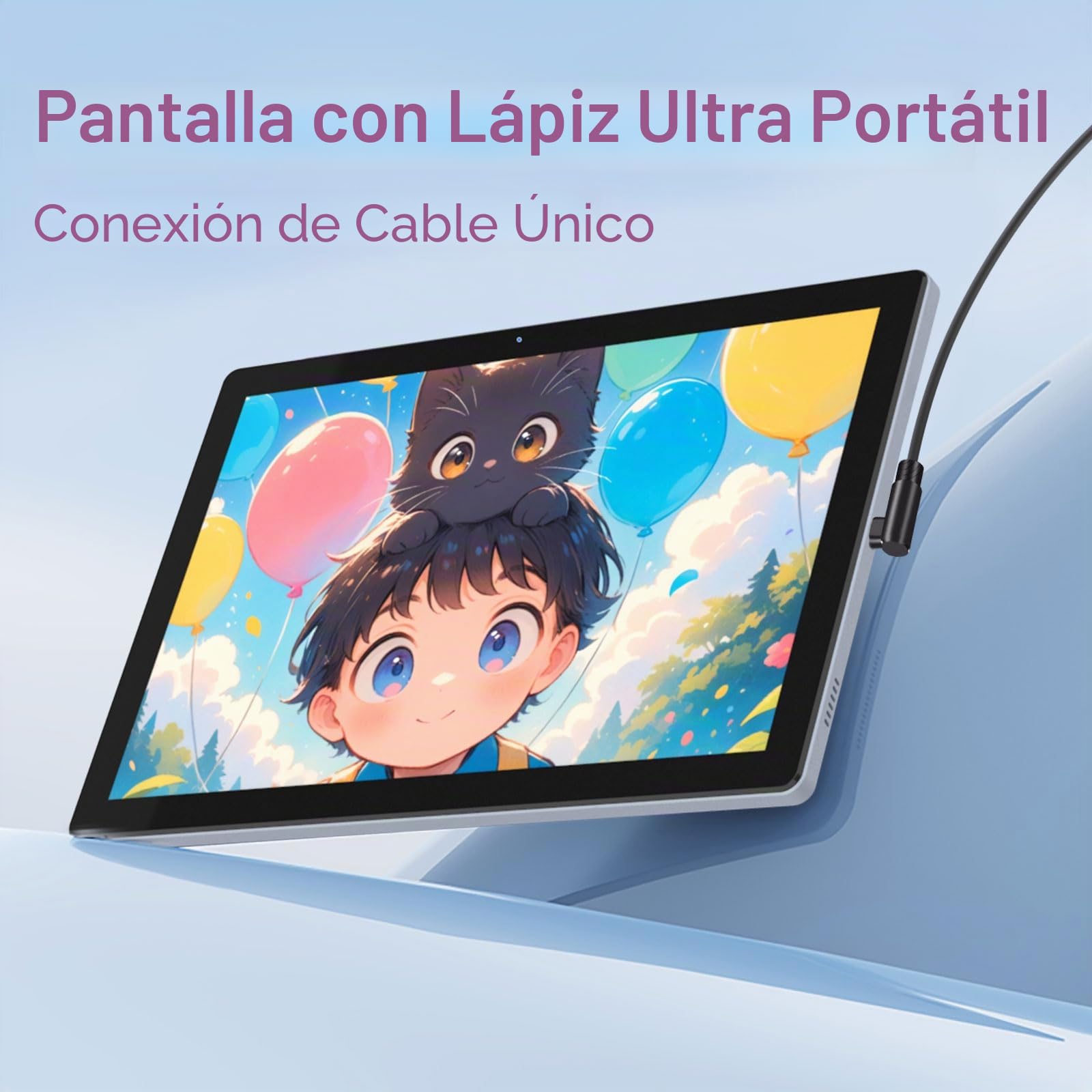 Tableta de Dibujo Gráfico de Diseño Elegante BT-101A Pantalla IPS 10,1 Pulgadas con Lápiz Nivel Presión 16384 para, Bloc Dibujo Digital para Diseñadores Infantiles