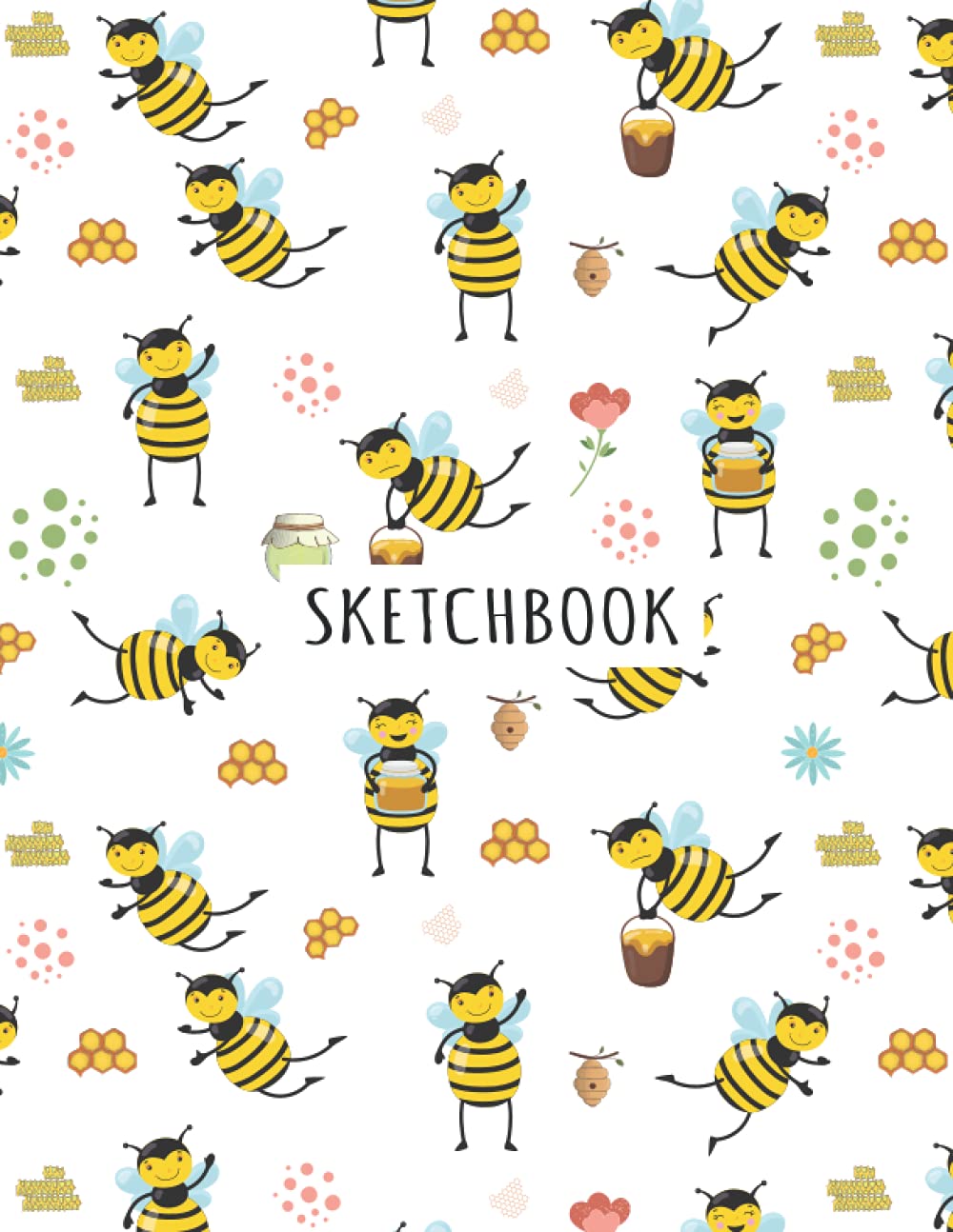 Bumblebee Sketchbook: Bumblebee Blank Page Sketchbook To Write Notes, Notepad, To Do Lists, Sketching, Bumblebee Pattern Sketch Drawing Design