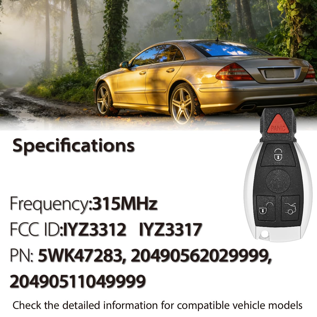 Amazon.com: Kilessgo Key Fob Replacement for 1997-2016 Mercedes