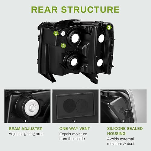 Miniatura 3 de AUTOSAVER88 Conjunto de faros LED DRL compatible con Chevy Silverado 2007 2008 2009 2010 2011 2012 2013 Chevy Silverado 2007-2013 07-13 Par de faros