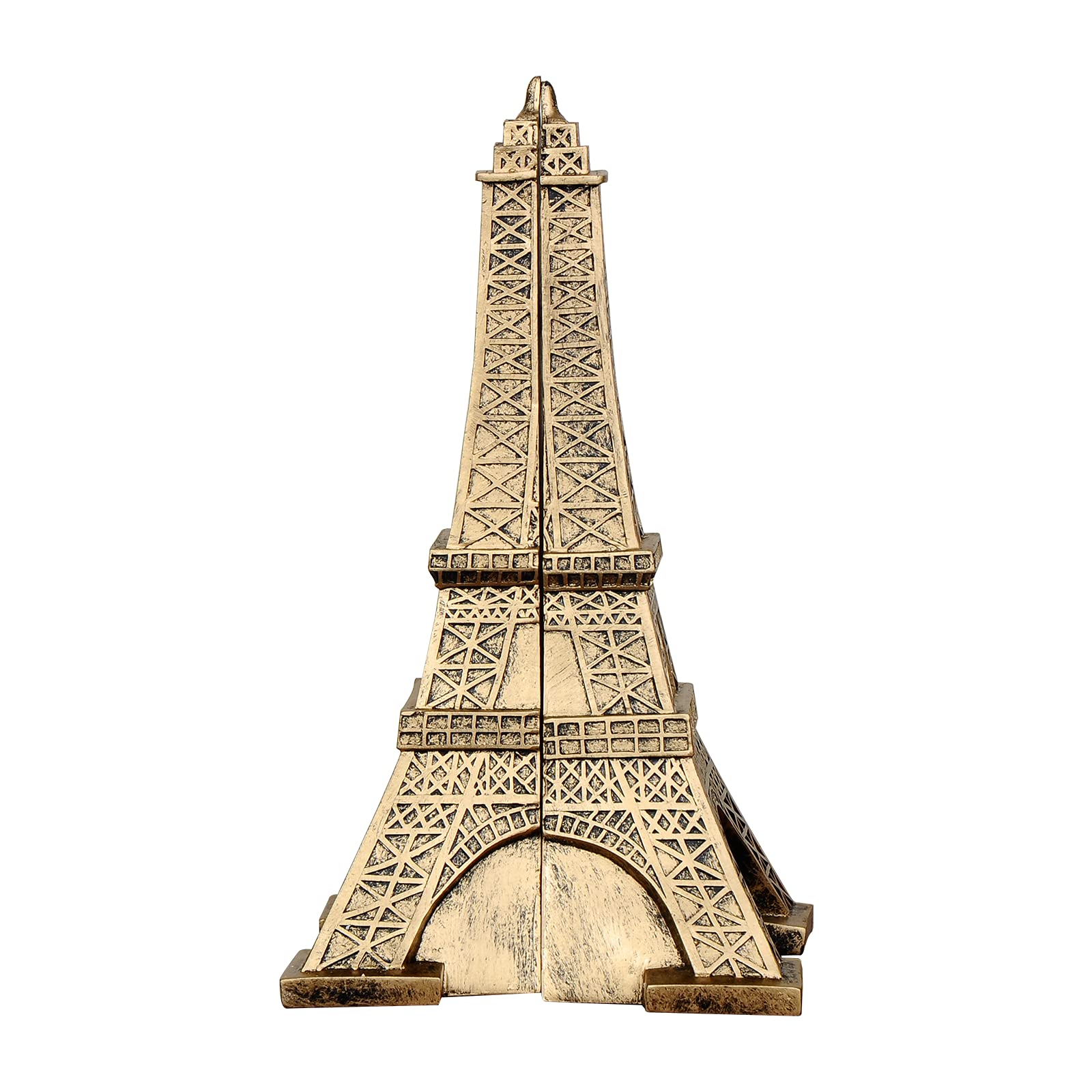 Naturecraf Bookends Eiffel Tower Bookends Resin Book Ends Supports for Shelves Heavy Duty Books End Office Book Stopper Desktop Decoration 1 Pair Book Ends (Size: Large)