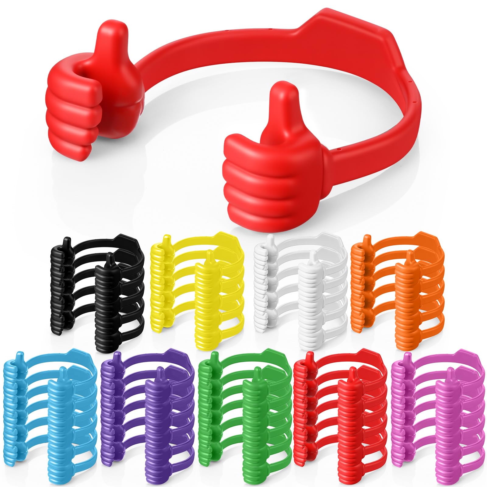 Yaomiao 50 supporti per telefono cellulare con pollice in alto, supporto per tablet, supporto regolabile per telefoni cellulari, smartphone, scrivania, ufficio, camera da letto, aereo, viaggi (colori