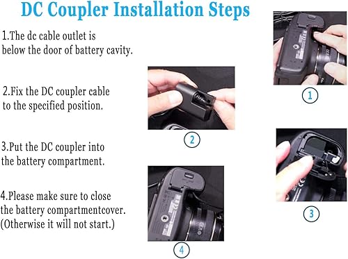 Miniatura 7 de Adhiper ACK-E6 Kit de adaptador de fuente de alimentación de CA, kit de cargador de acoplador DR-E6 de repuesto para cámaras Canon EOS 70D7D, EOS