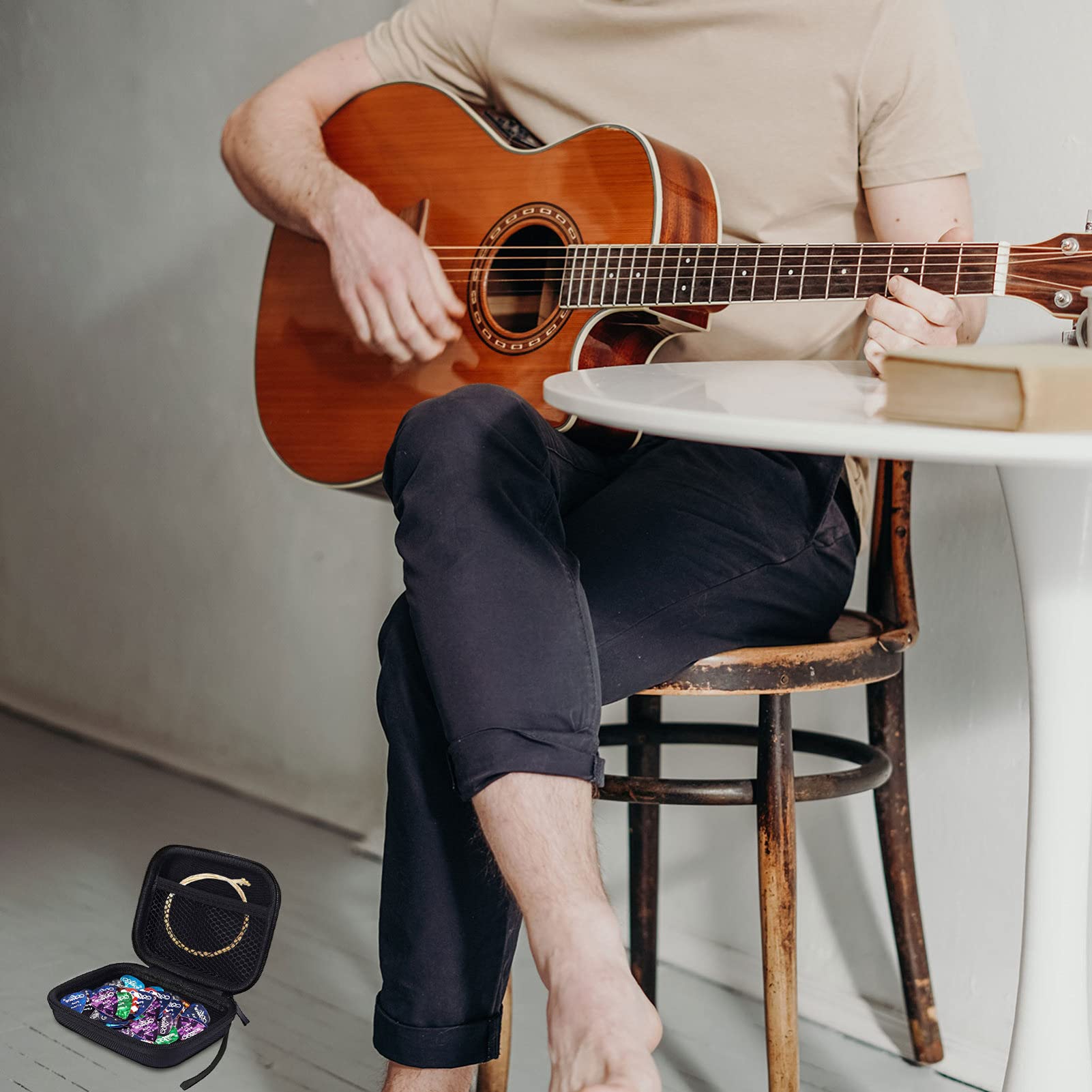 Portaplettri Per Chitarra A Forma Di Amplificatore | Scatola Organizzatrice | Design Elegante | Portatile - Foto 7