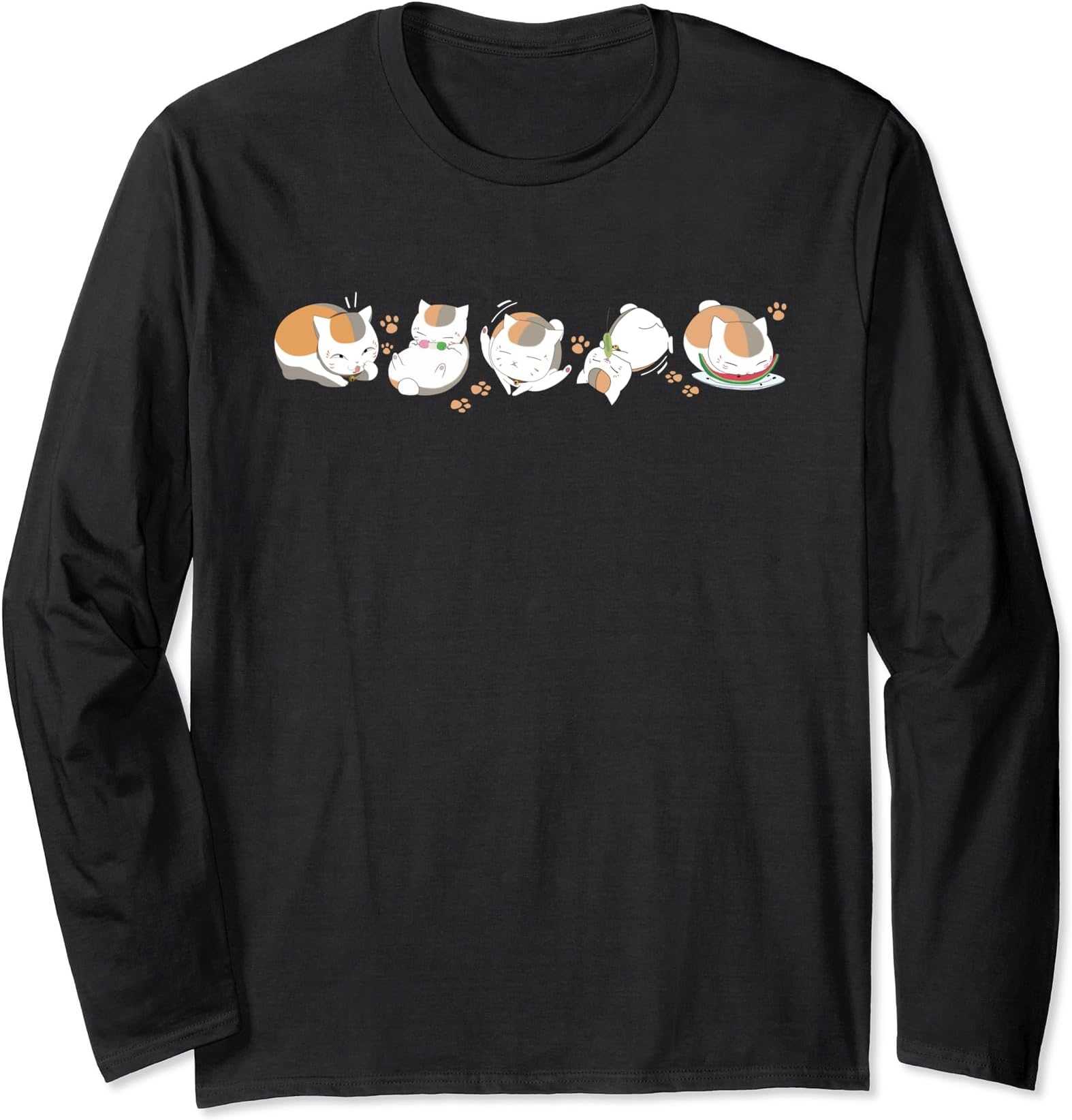 Cute Cat Kutusita Nyanko Sensei GiftsFunny Cat Kutusita Nyanko Cute Anime Cat Nyanko Sensei Long Sleeve T-Shirt
