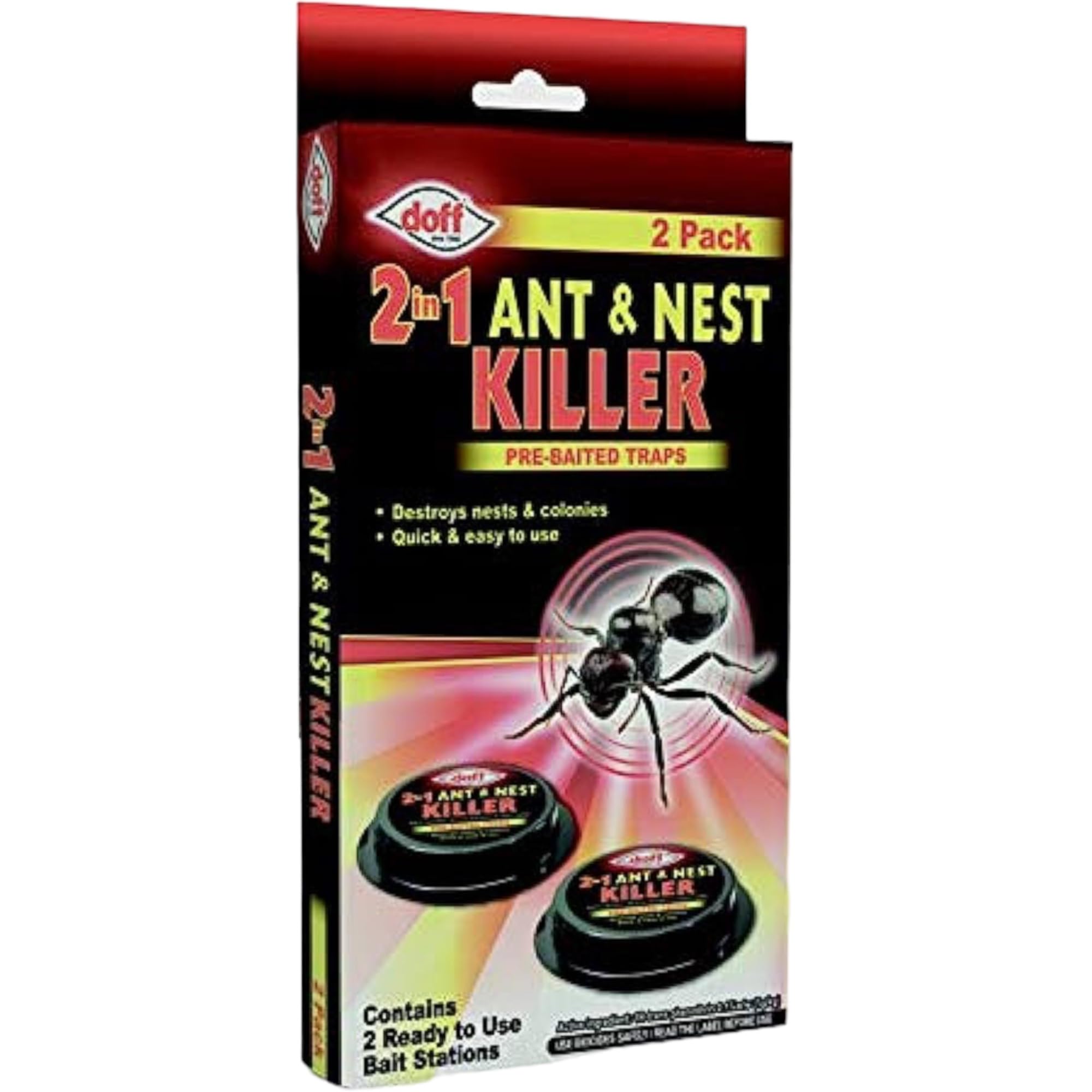 Quailitas Ant Stop! Bait Station [Pack of 2]– Ant Trap Indoor, Solution to Ant Infestation, Ant Repellent, Destroys Ant Nests, Effective Barrier | Insect Control