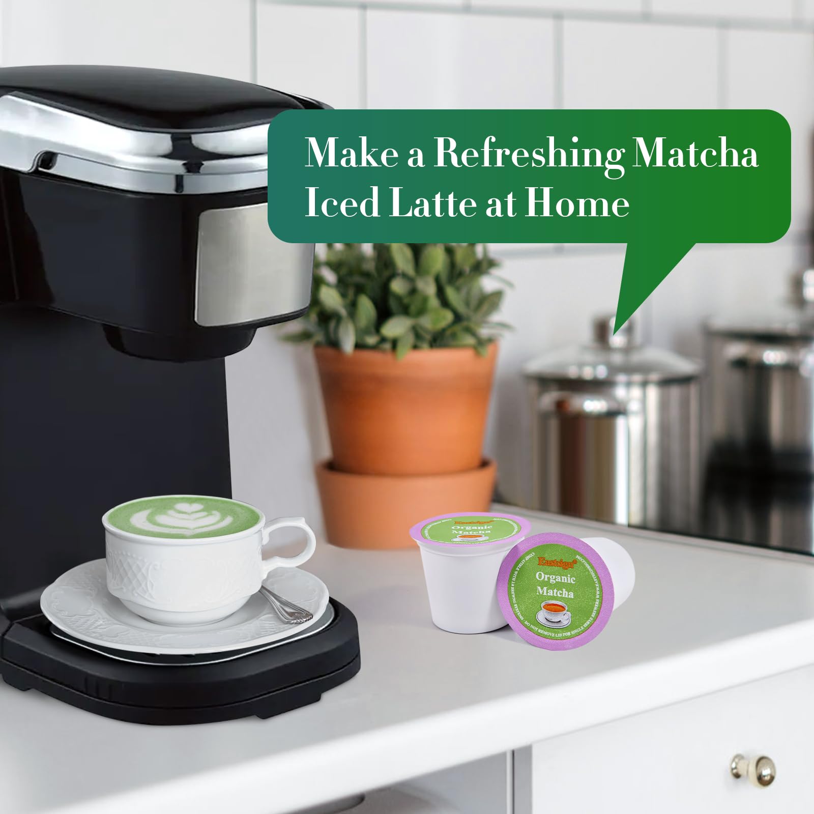 Eastsign Matcha Tea K Cups for Keurig Matcha Tea of 16-Count Pack Matcha Latte Matcha Keurig Pod for — view 4