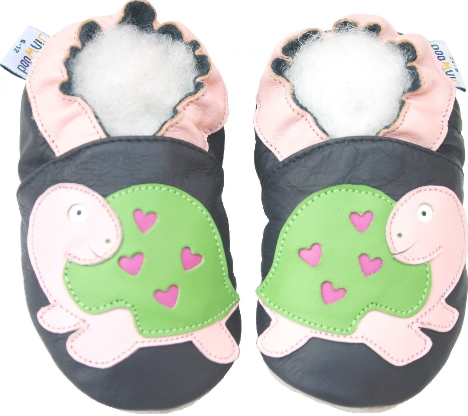 Leather Baby Soft Sole Shoes Boy Girl Infant Children Kid Toddler Crib First Walk Gift Turtle Navy (12-18month, Navy)