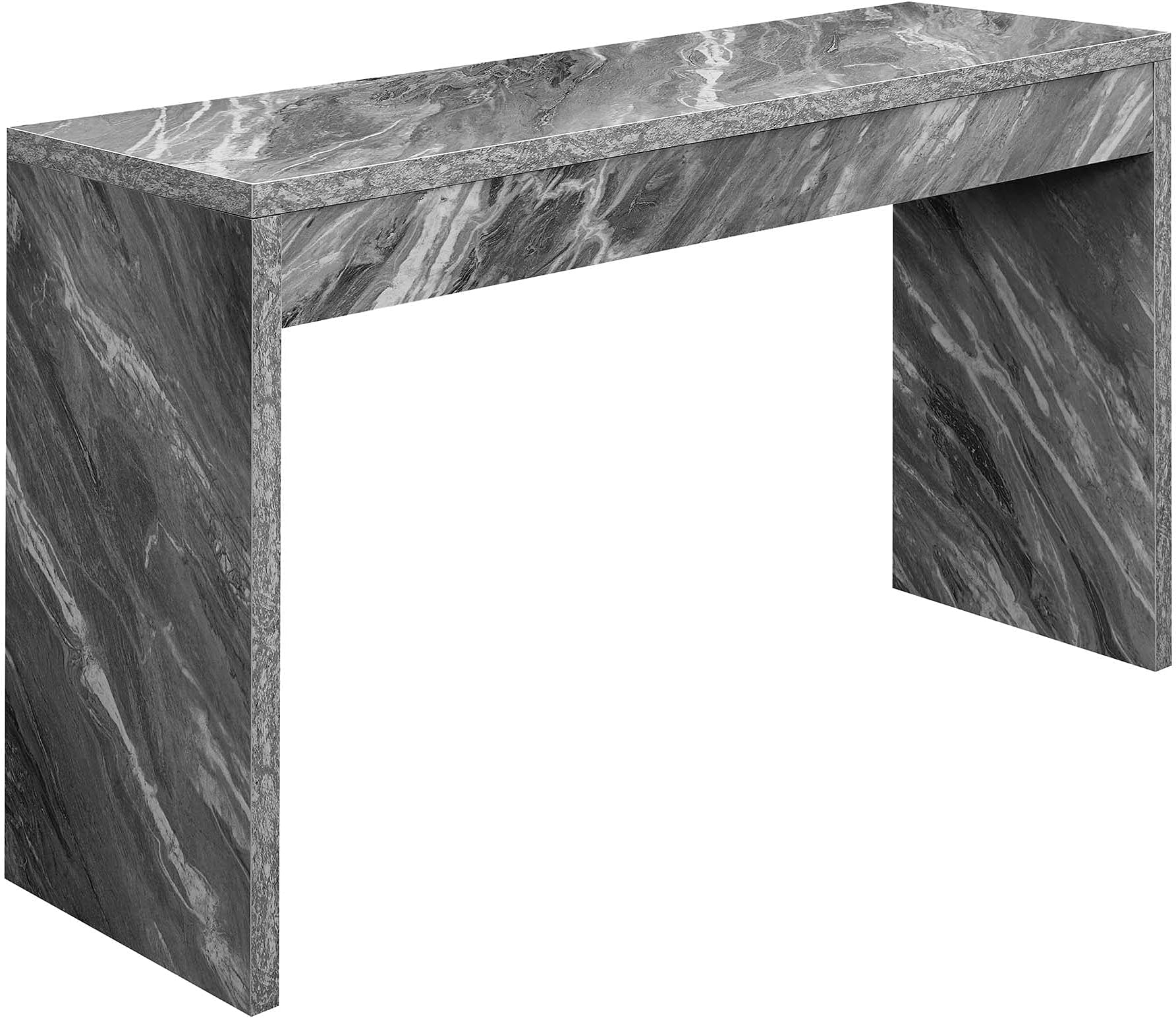 Convenience Concepts Northfield Hall Console Table/Desk, Gray Faux Marble