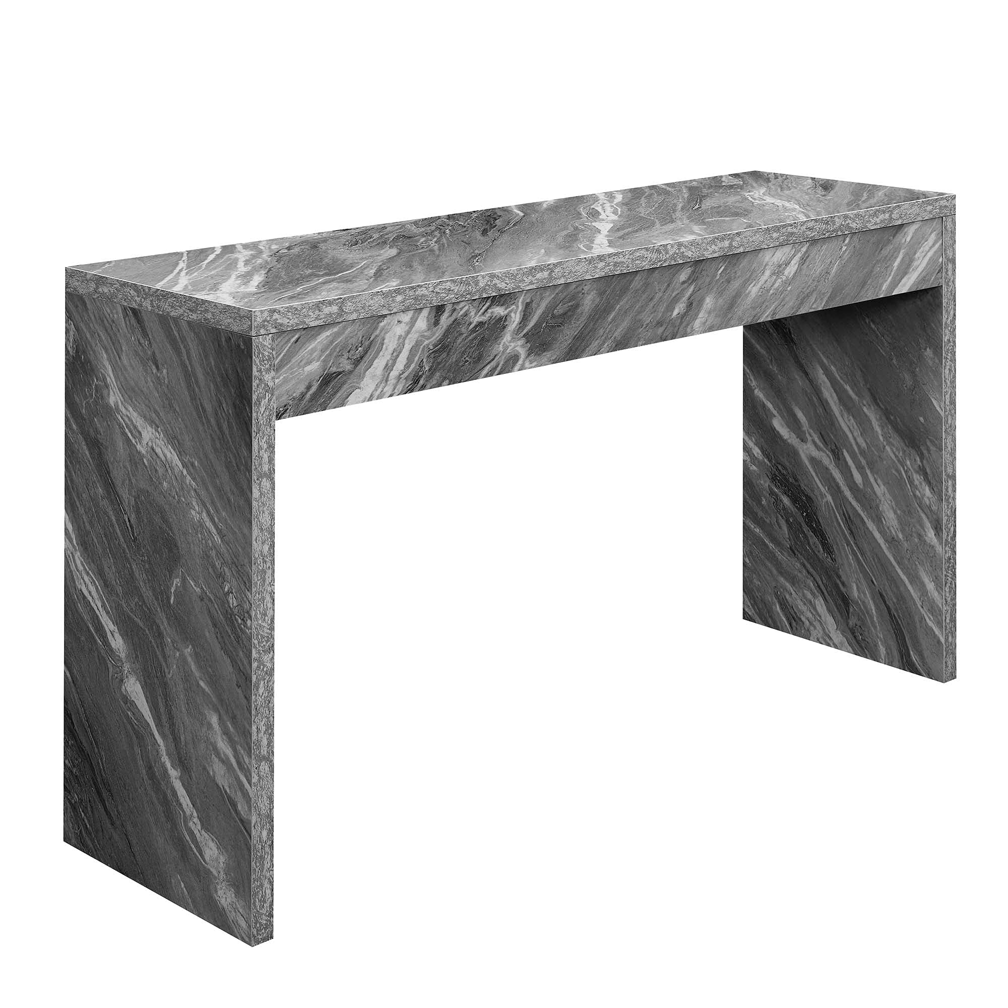 Convenience Concepts Northfield Hall Console Table/Desk, Gray Faux Marble