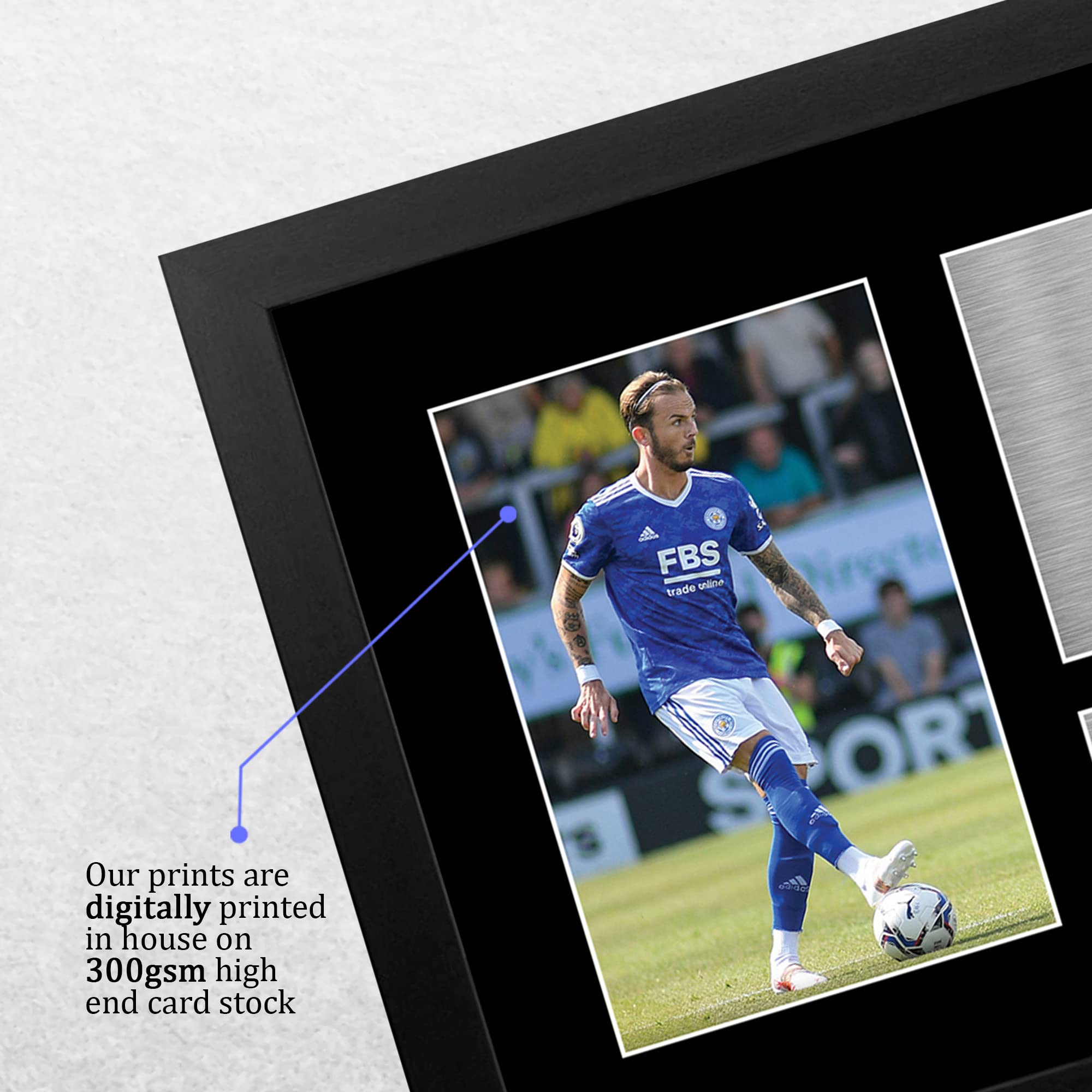 Foto Con Autografo Stampato Di James Maddison – Cornice A4 Premium, Regalo Ufficiale Per Fan Di Calcio