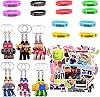 FISAPBXC R-oblox Party Pout Toy Set includes 12 Robot Silicone Bracelets 50 Robot Stickers 12 Robot Keychain for Childrens Birthday Party Decoration Props Party Accessories