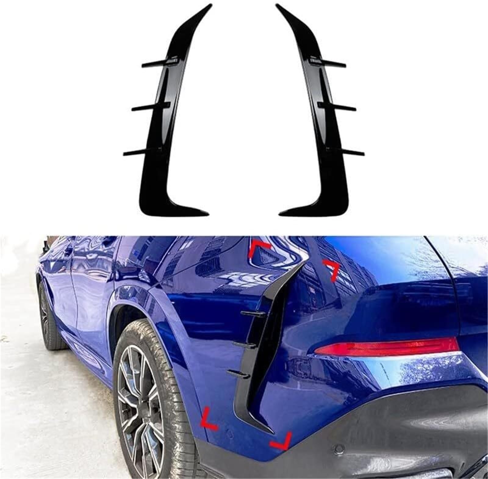 Ala spoiler posteriore 1 paio di spoiler per paraurti posteriore per copertura per BMW X6 G06 2019-2023