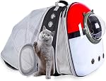 Sac à dos de transport pour chat extensible avant, grand sac à dos pour chat jusqu'à 20 lb, sac à dos pour chats, chatons, petits chiots, approuvé par les compagnies aériennes, sac à dos bulle pour chat, capsule spatiale, transporteur d'astronaute