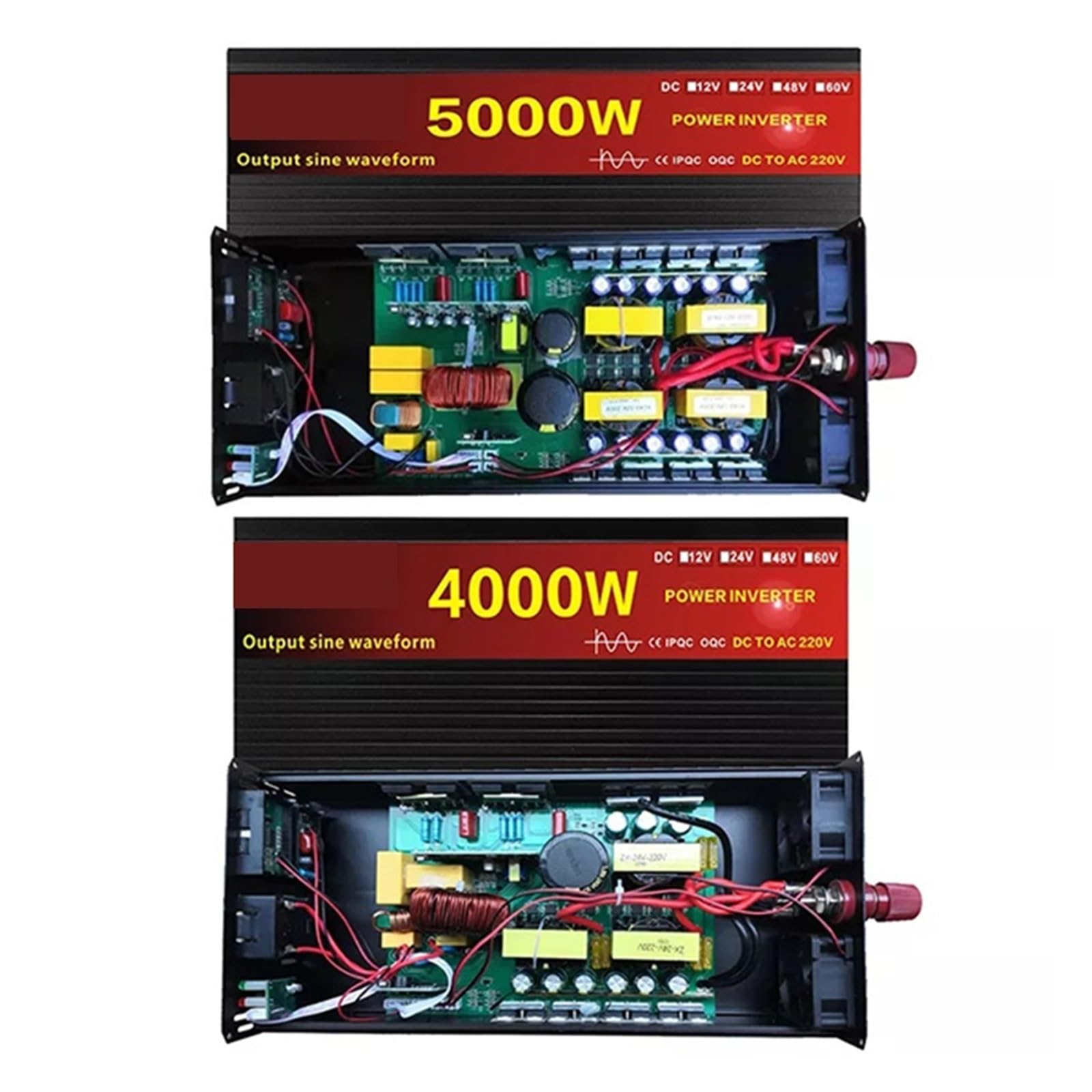 Inversor De Onda Sinusoidal Pura 3000W 4000W 5000W Inversor DC A AC Convertidor De Potencia Micro Inversor Inversor Solar Eficiente MáS Seguro(5000W,24V)