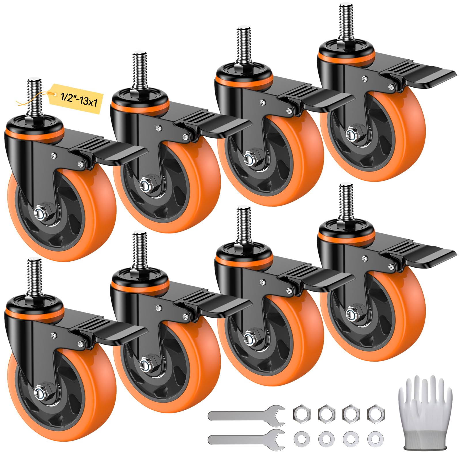 Heavy Duty Stem Casters - 2000lbs Load Capacity -21 Heavy Duty Stem Casters - 2000lbs Load Capacity -21