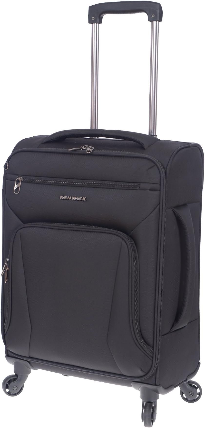 Renwick 24 Inch Softside Lightweight Luggage Spinner Suitcase Black